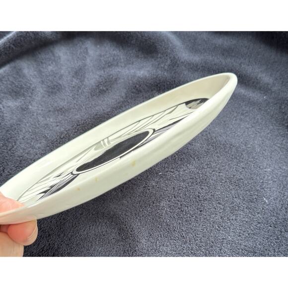 Ute Mountain Tribe Pottery White Black Decorative Handmade Signed Plate 8.5" - Picture 5 of 7